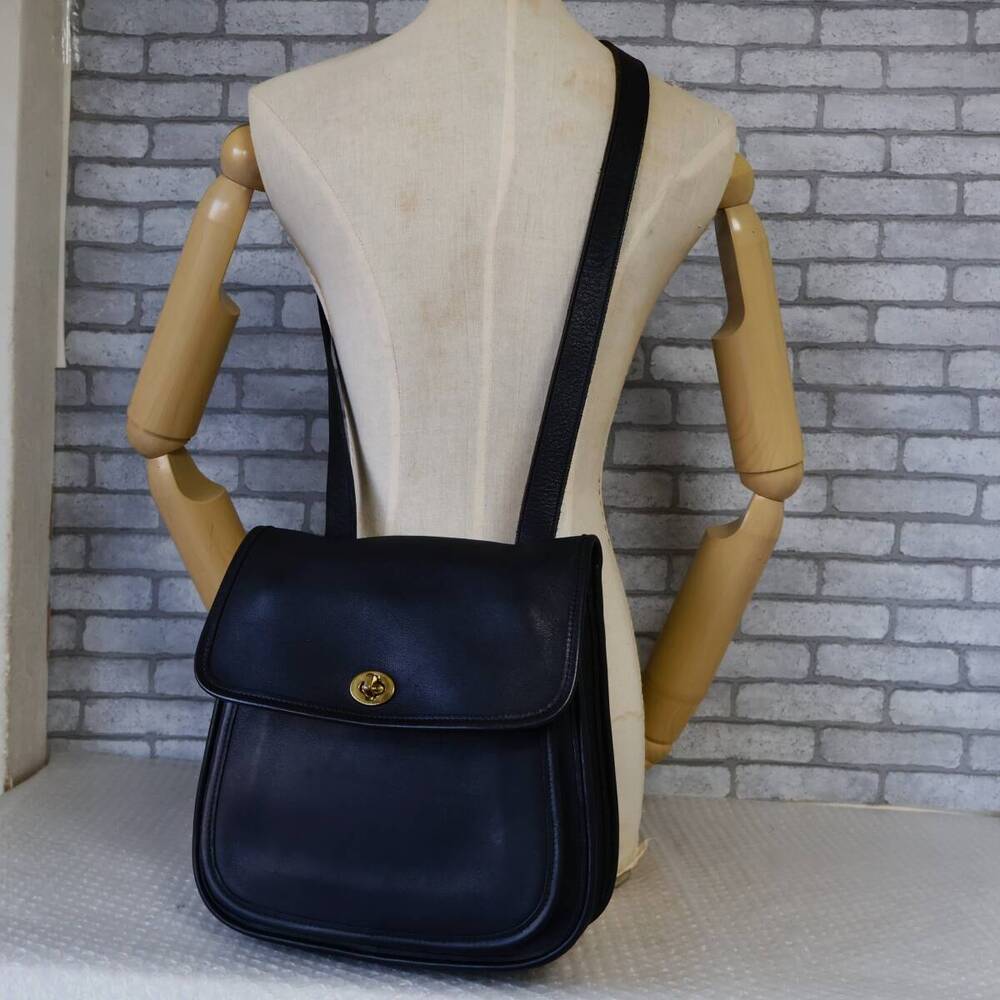 Vintage Coach Side Pack Black Rare Classic Bag - Picture 5 of 9